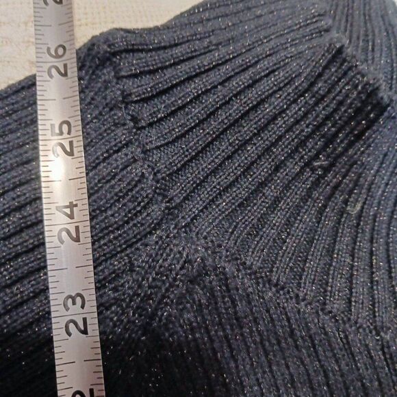 Studio Works Women's XL Black Sparkle Sweater - Picture 8 of 10